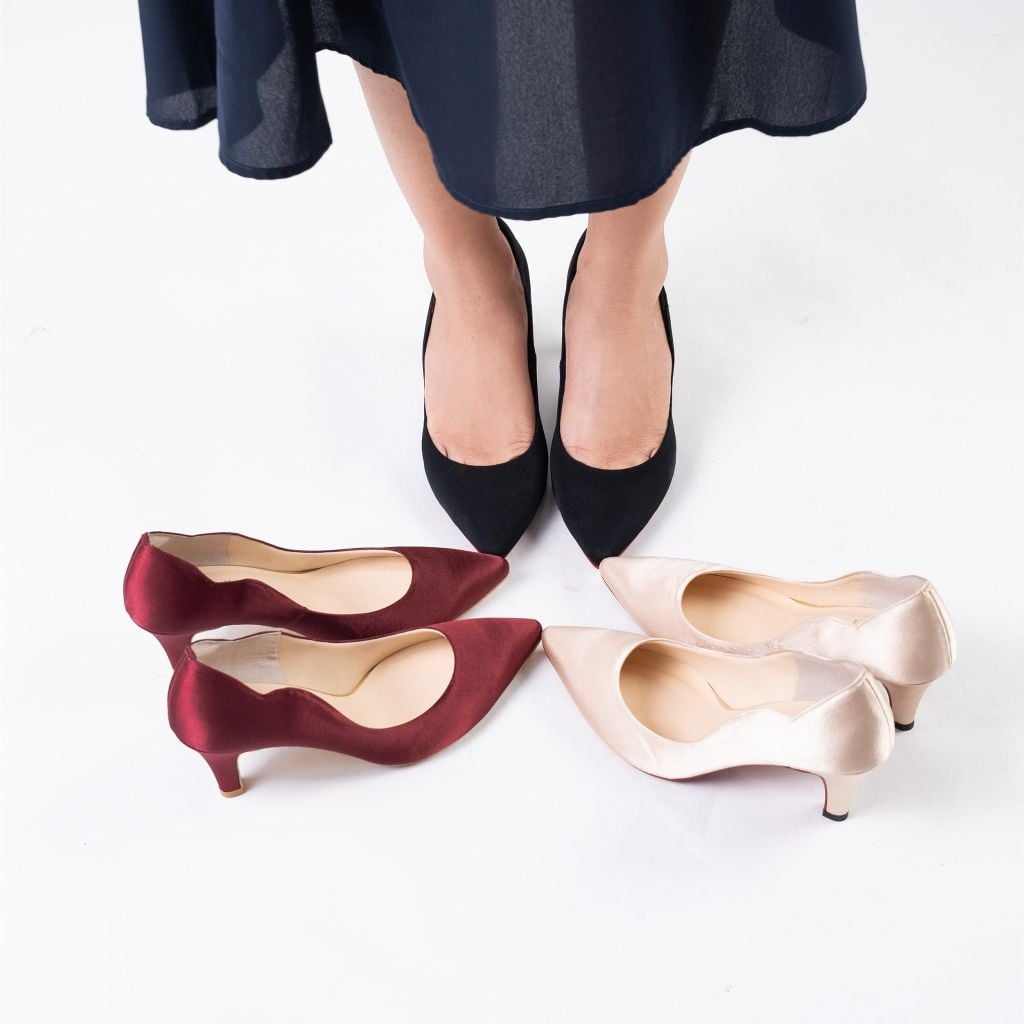 Giày cao gót satin Yuri 7,5cm Kosu K-25110