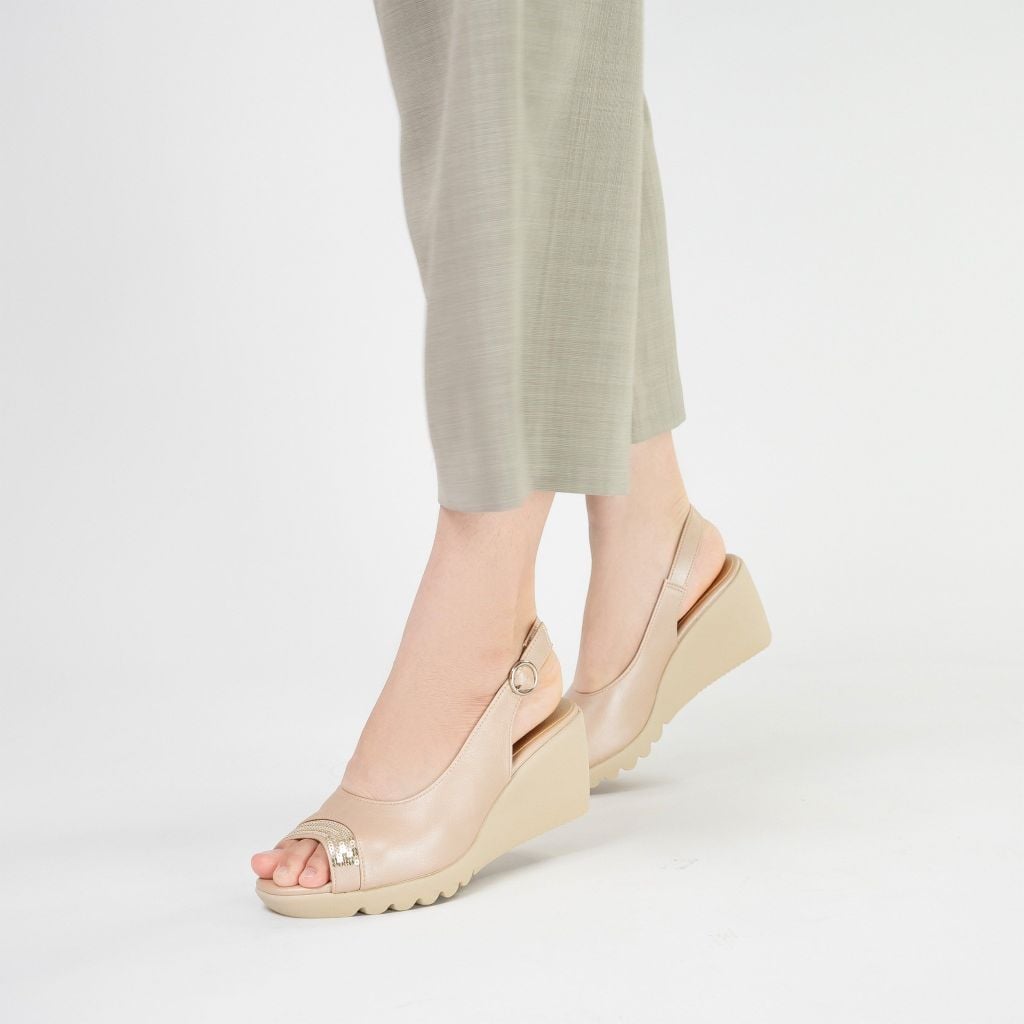 Sandal đế xuồng 7,5cm sequin Kosu K-24011