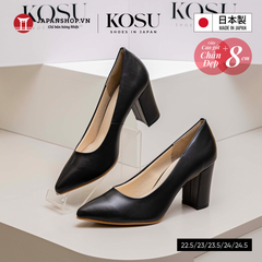 Giày da nữ đế vuông 8cm Kosu K-22006