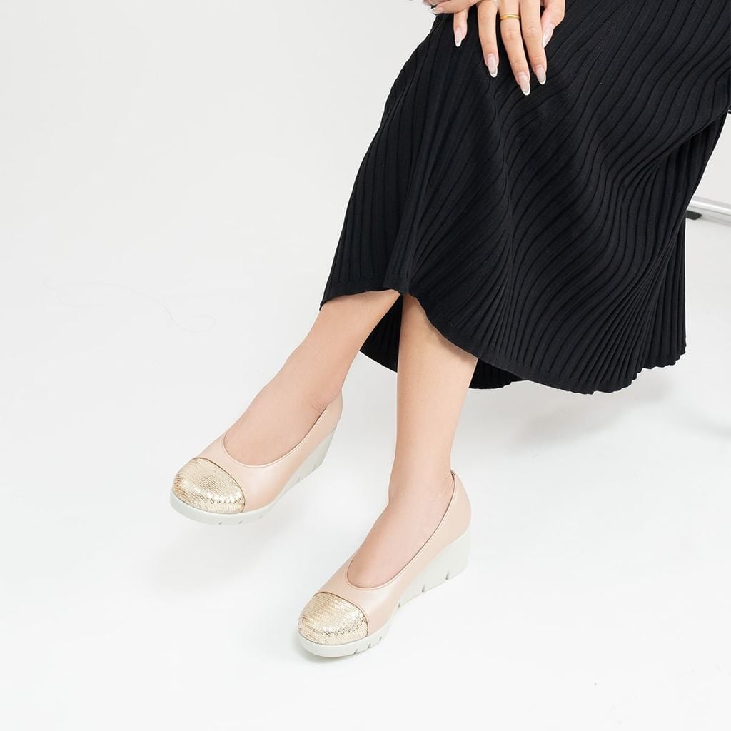 Giày da đính sequin 5,5cm Kosu K-25M81
