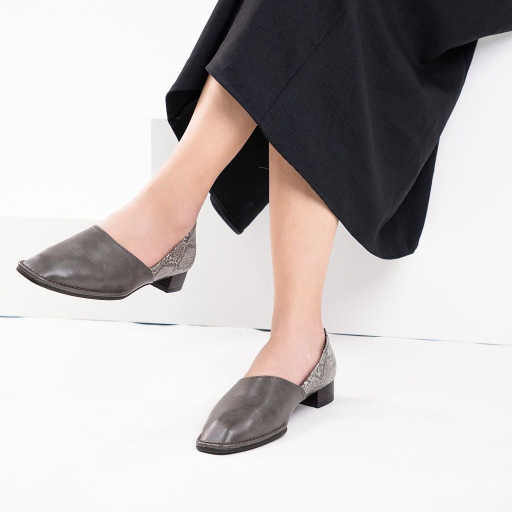 Giày đế bệt d'Orsay snakeskin Kosu K-23160