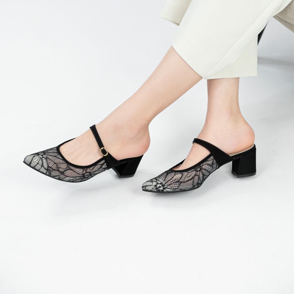 Giày cao gót phối ren 5,5cm Kosu K-24461