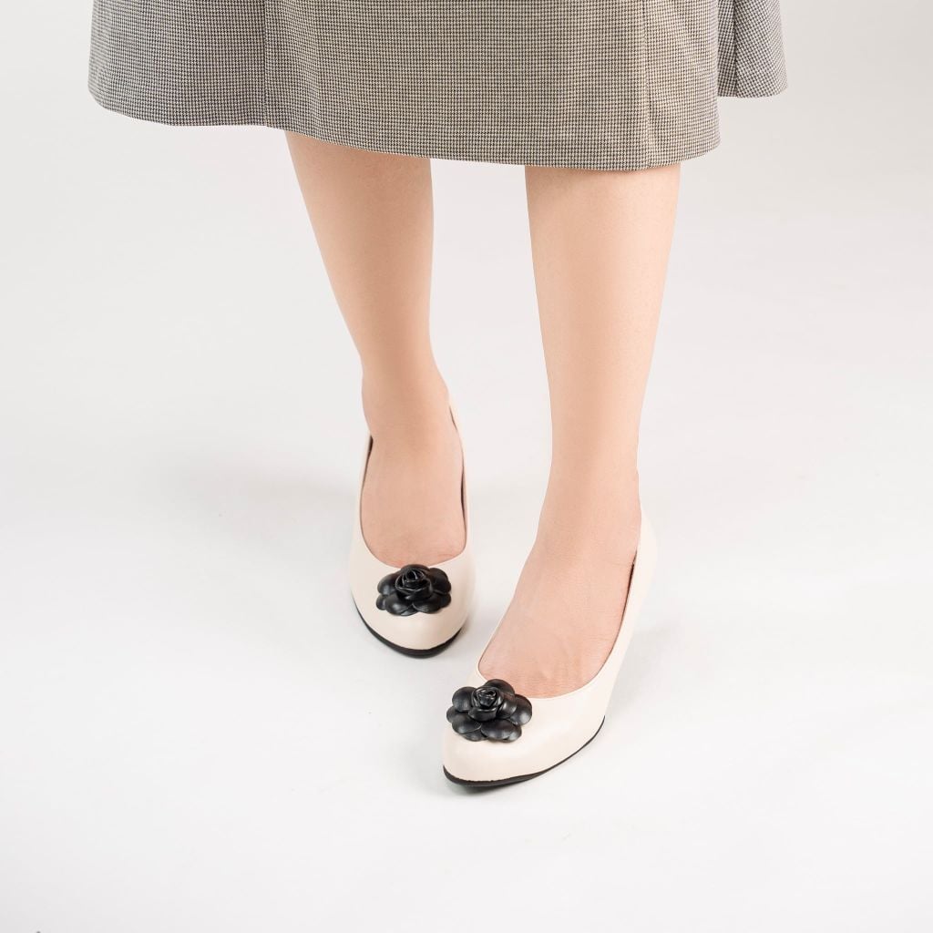 Giày da Cash Wedge đính hoa 7p Kosu K-24832