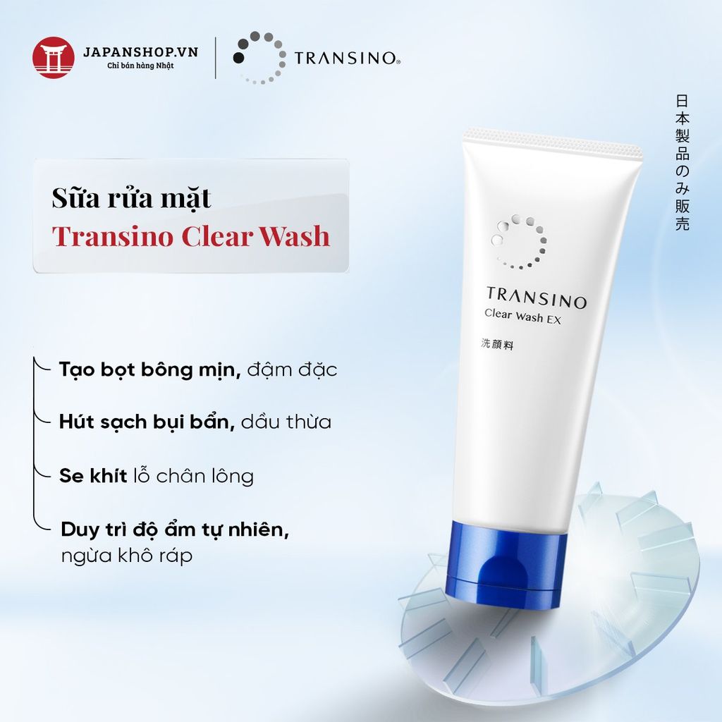 Sữa rửa mặt Transino Clear Wash