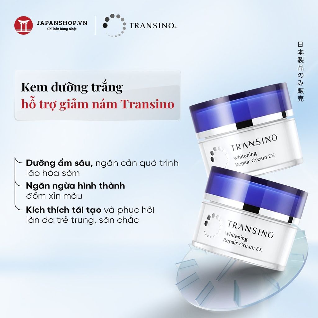 Kem dưỡng trắng, hỗ trợ giảm nám Transino 35g