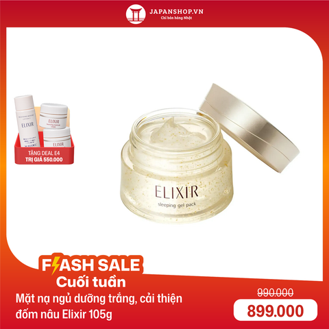 Mặt nạ ngủ dưỡng trắng, cải thiện đốm nâu Elixir 105g