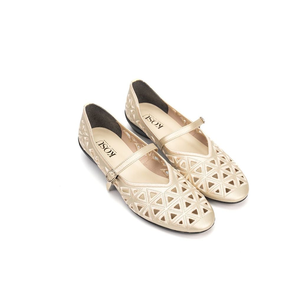 Giày bệt phối lưới thêu tay Kosu K-25171