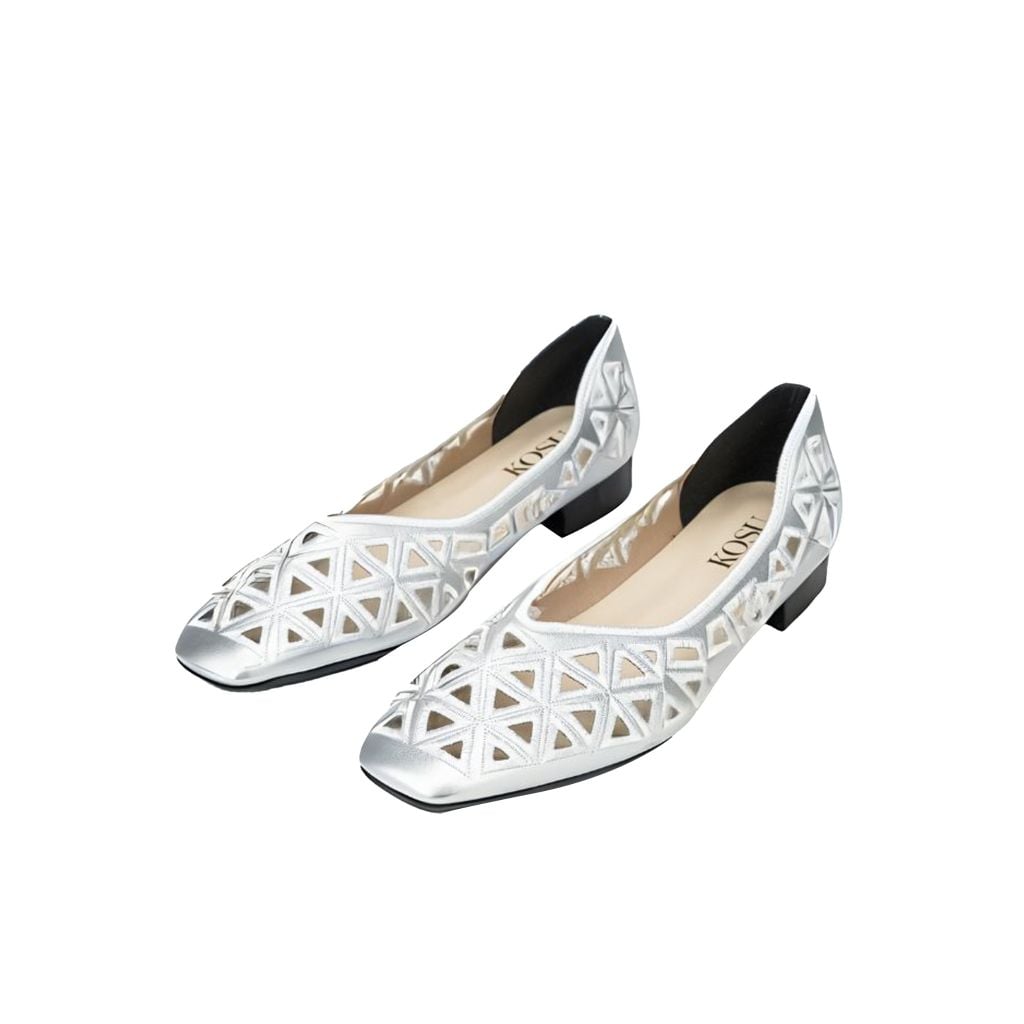 Giày bệt phối lưới thêu tay Kosu K-24772