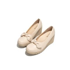Giày da đính nơ 7cm Kosu K-24M26