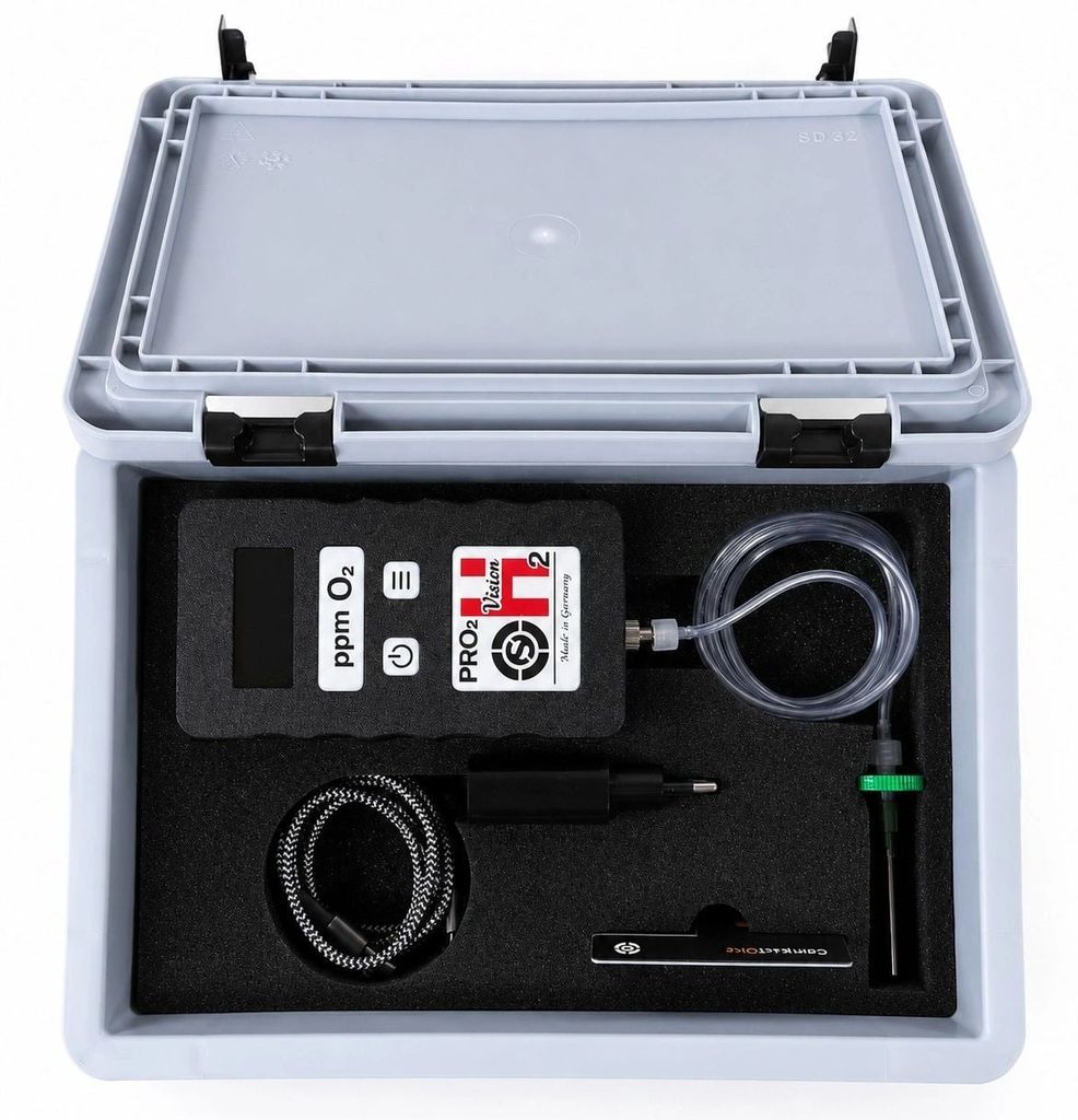 Máy đo nồng độ oxy hàn Orbitalservice PRO2 Vision H2, cảm biến quang học