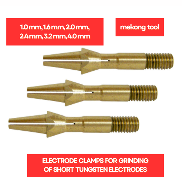 Kẹp điện cực ngắn Electrode clamps for grinding of short tungsten electrodes, Inelco