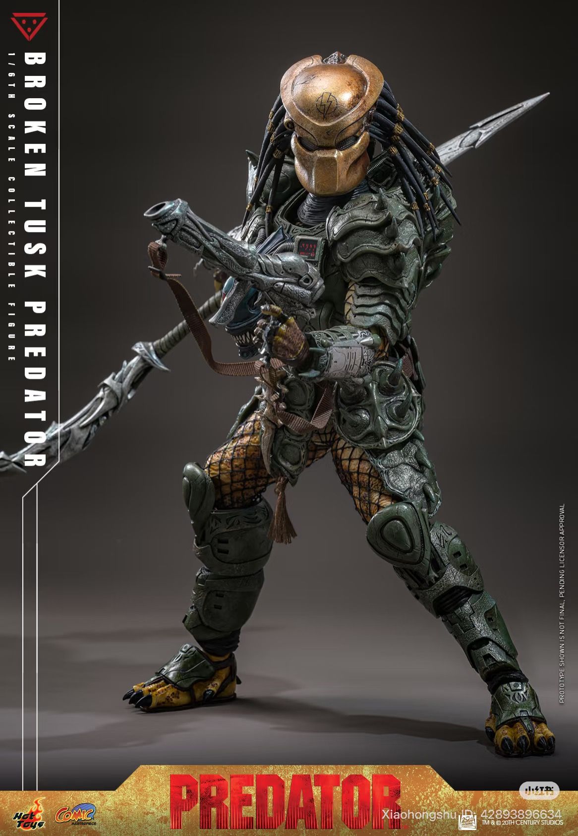  Mô hình Predator  Broken Tusk Hottoys 1/6. 