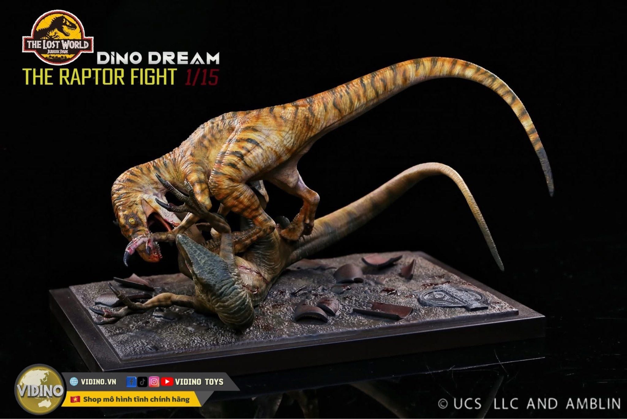  Mô hình Velociraptor Fight 1/15 Dino Dream studio 