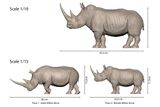  Mô hình động vật Tê giác trắng tỷ lệ 1/10 & 1/15 Declay studio. 