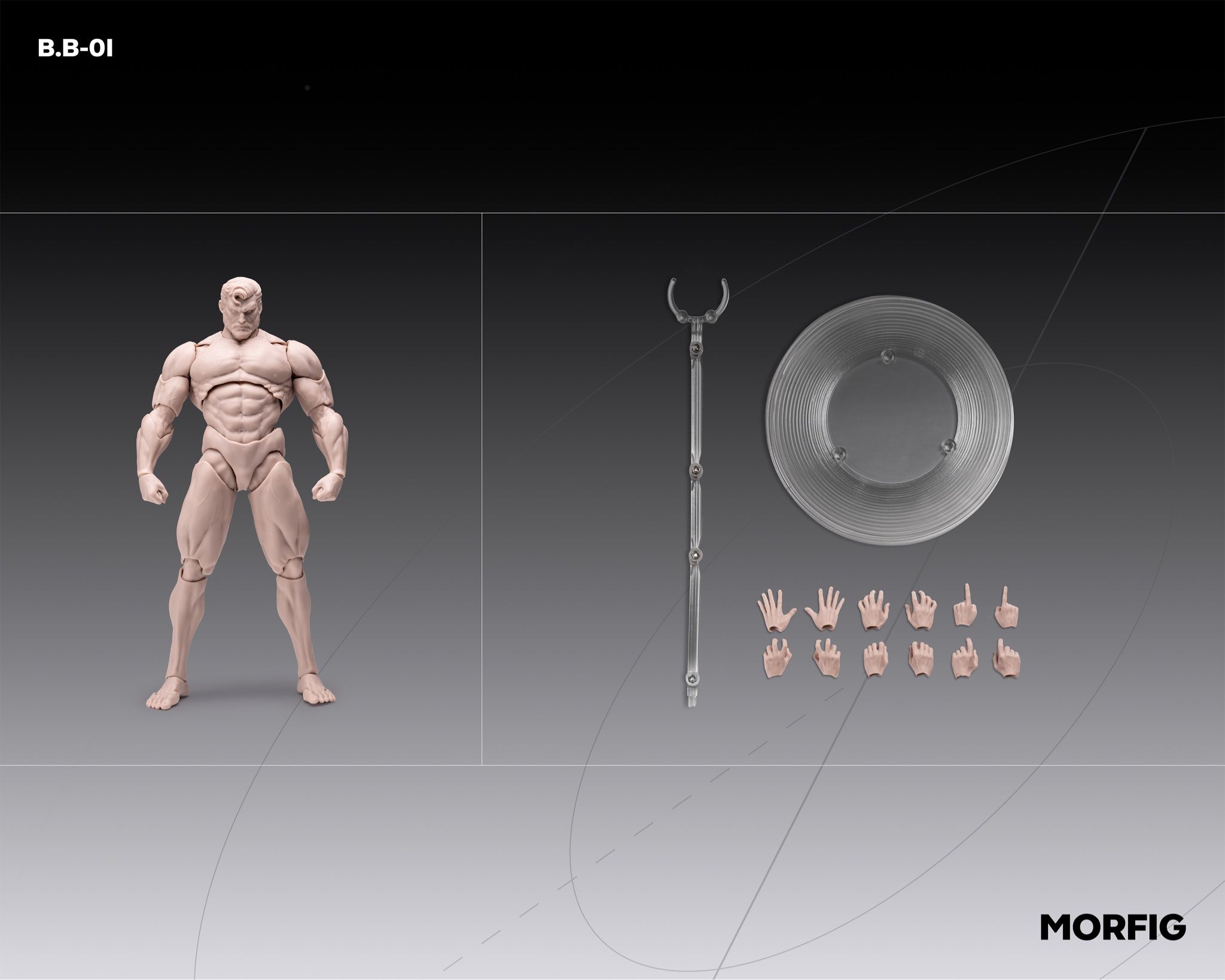  Mô hình Blank Male body 1/12 action figure inart Morfig studio. 