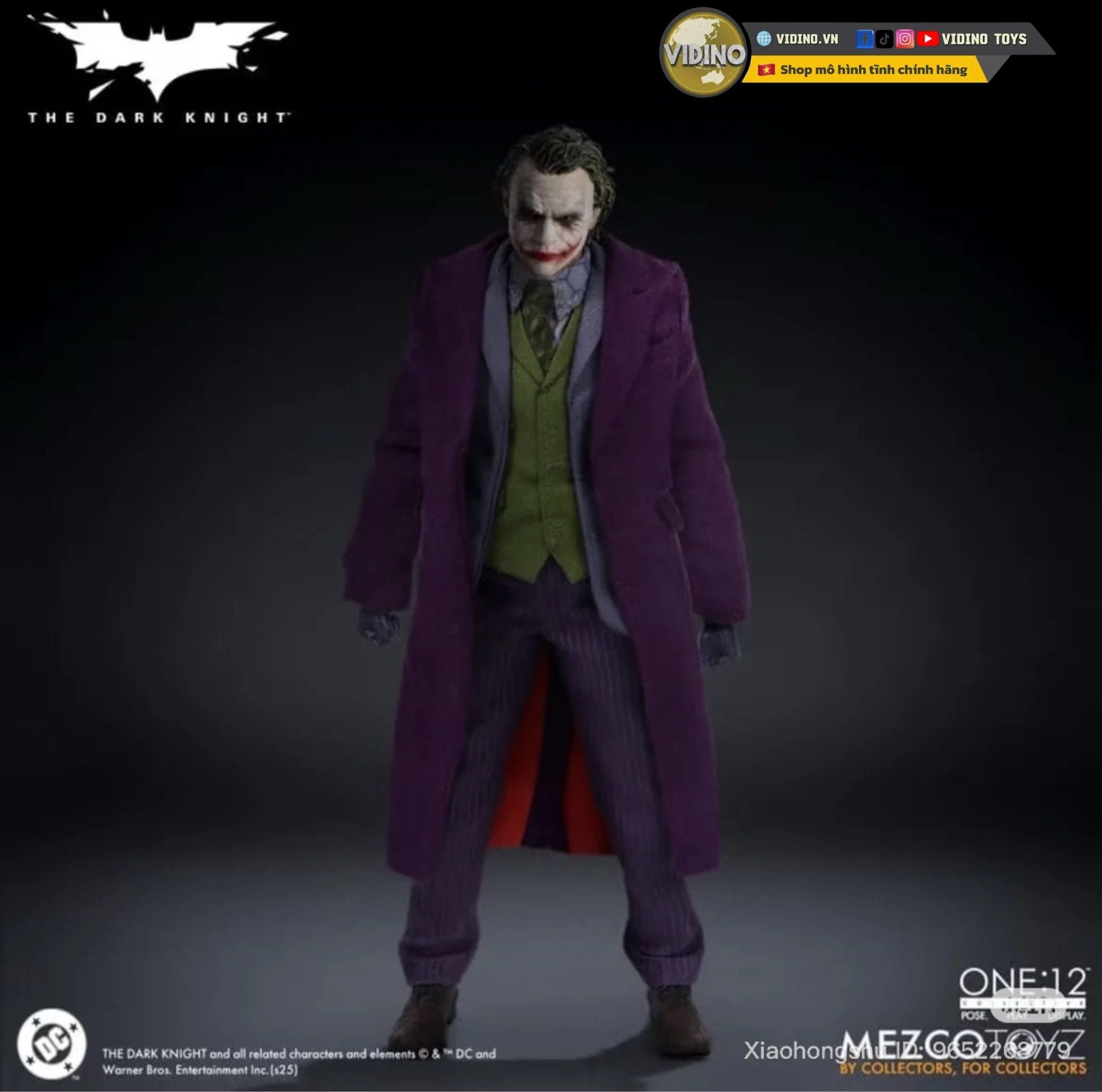  Mô hình Joker the dark knight Mezco toys tỷ lệ 1:12. 