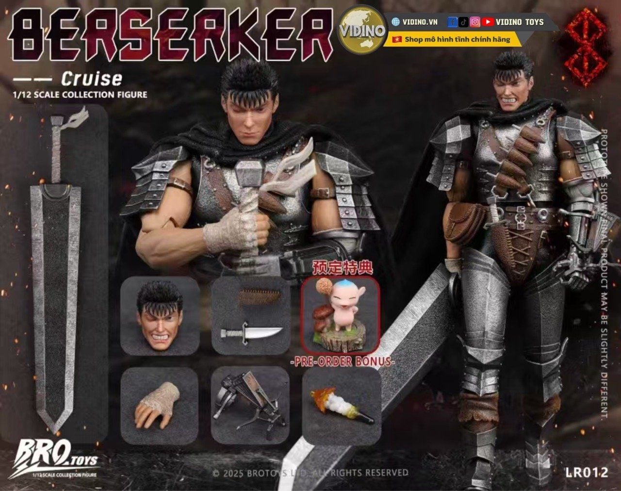  Mô hình Berserker Cruise Brotoys 1/12 action Figure. 