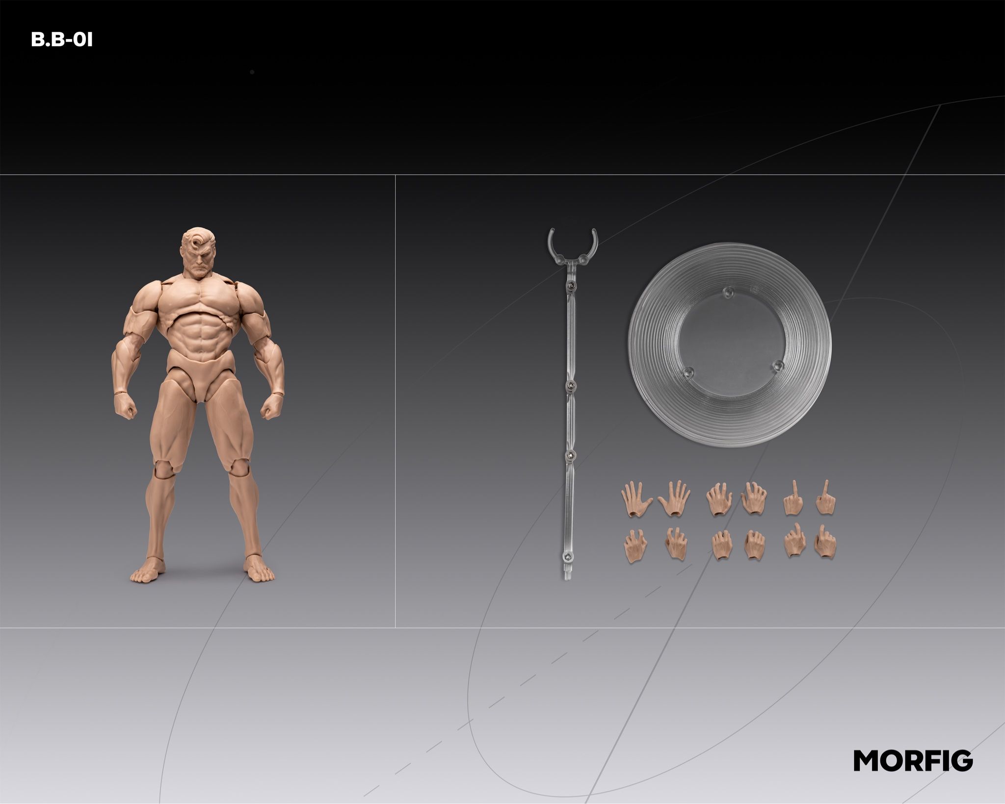  Mô hình Blank Male body 1/12 action figure inart Morfig studio. 