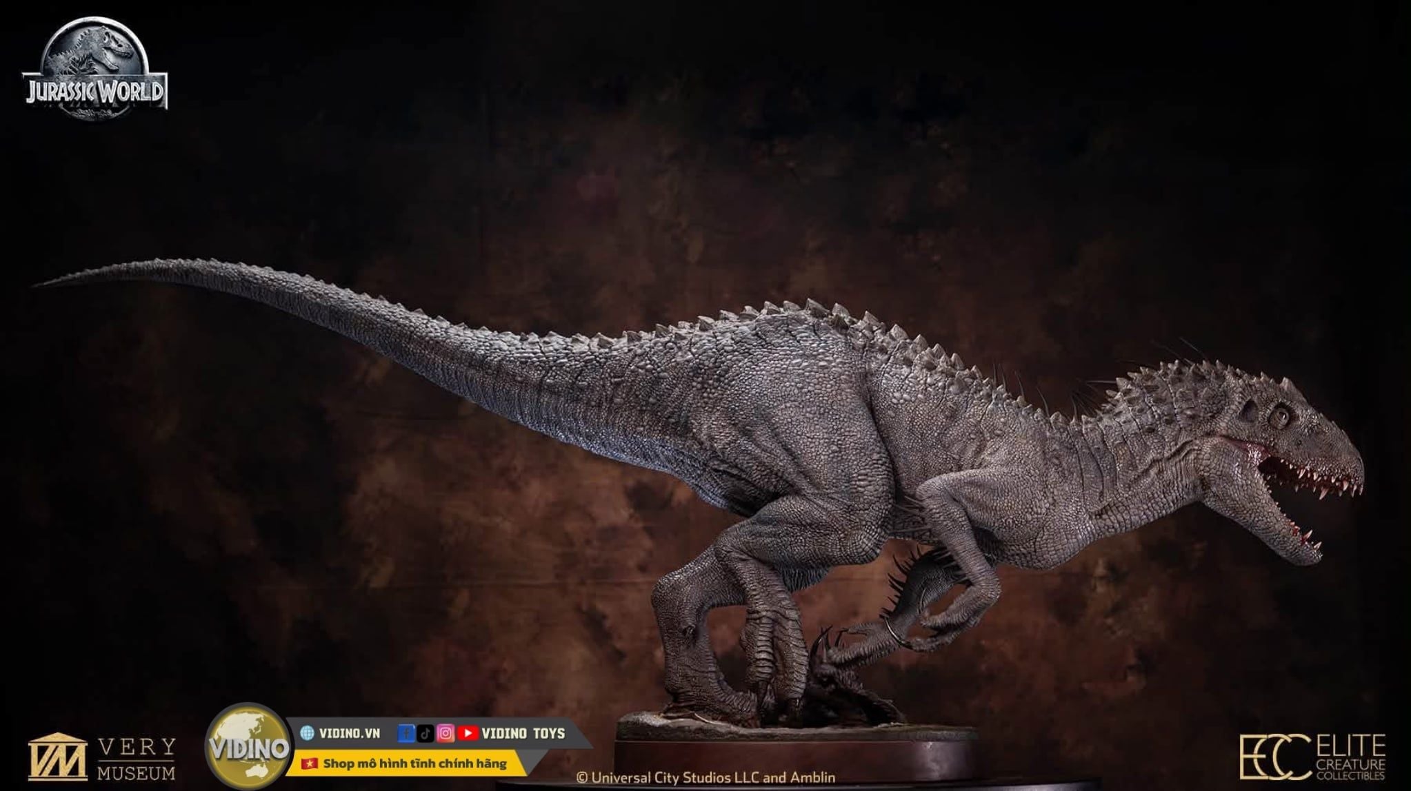  Mô hình khủng long lai tạo Indominus Rex Jurassic World tỷ lệ 1/12 ECC studio  | .. 