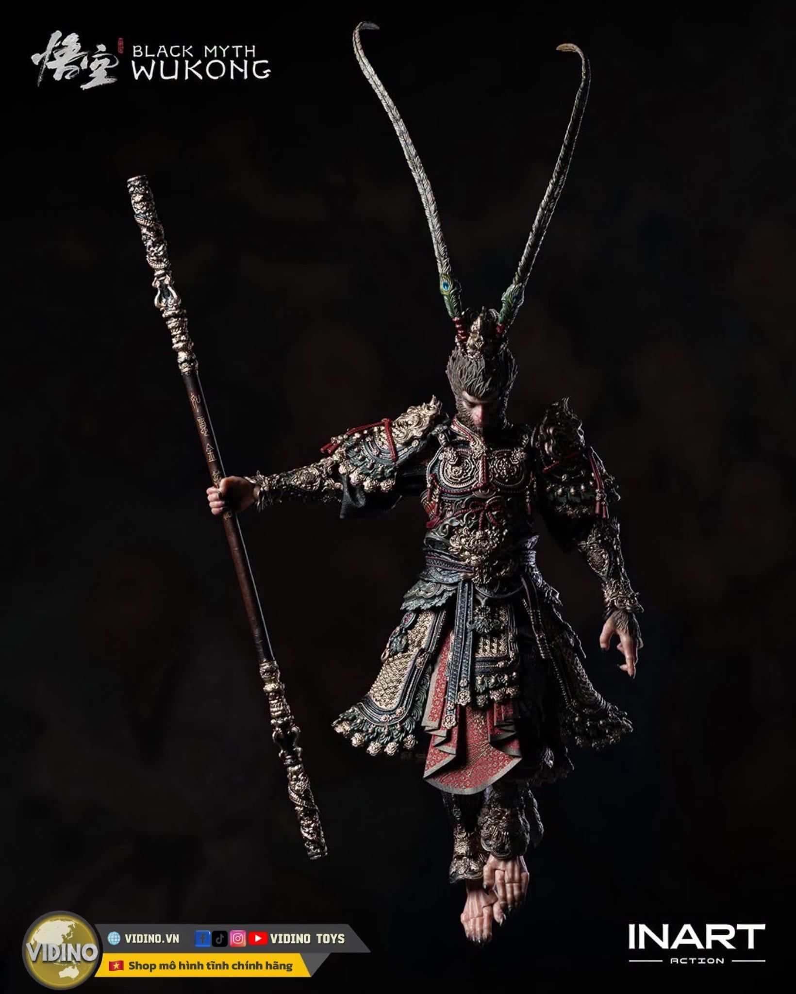  Mô hình Action Figure Wukong Great Sage Armor Set chính hãng Inart studio tỷ lệ 1/12 | .. 