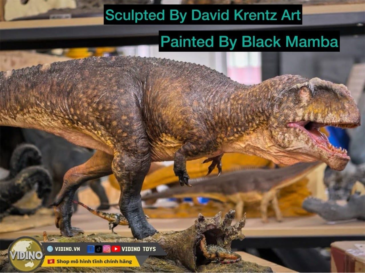  Mô hình khủng long răng cá mập Giganotosaurus Carolinii Scene Model Resin Statue By David Krentz | .. 