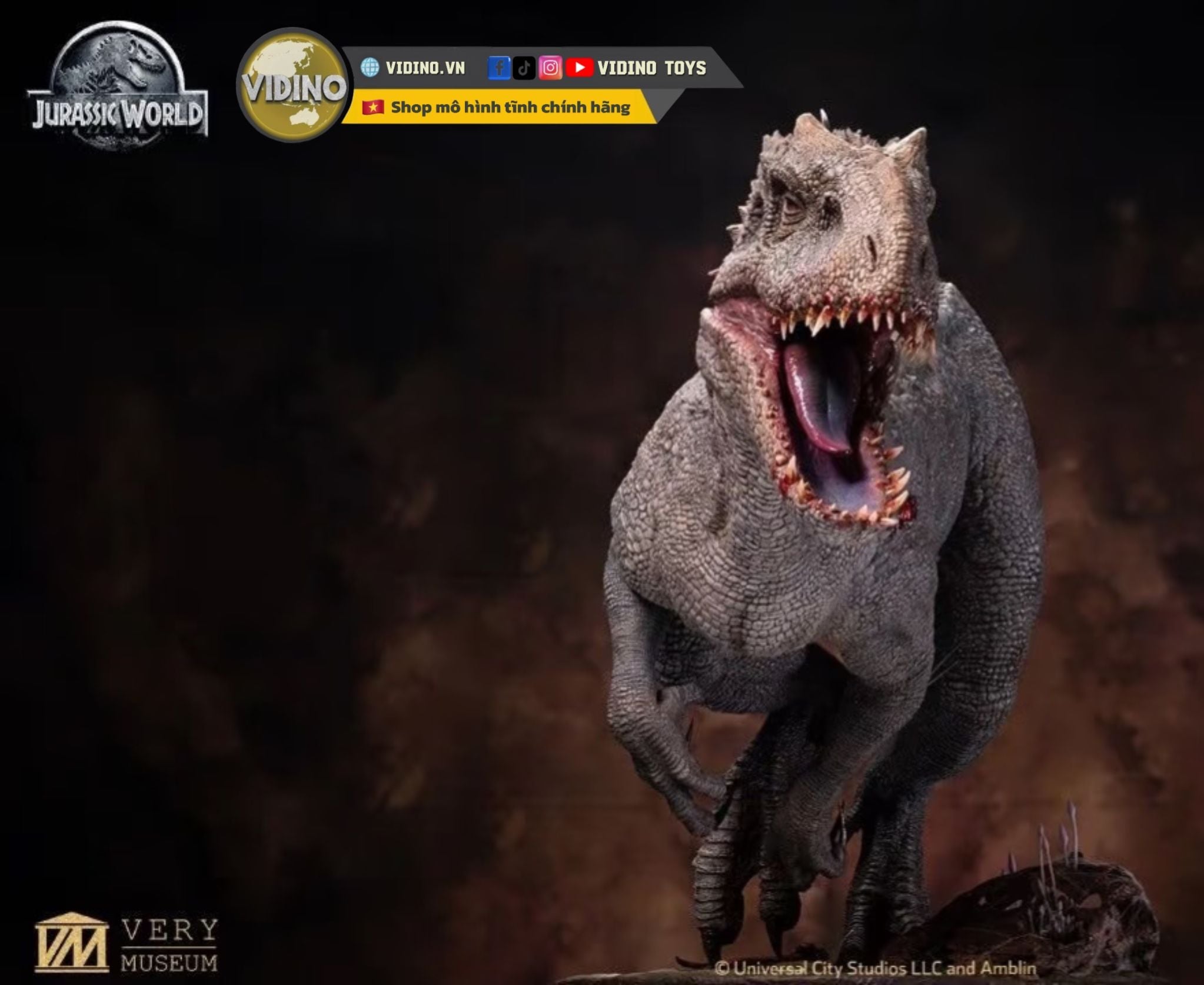 Mô hình khủng long lai tạo Indominus Rex Jurassic World tỷ lệ 1/12 ECC studio  | .. 