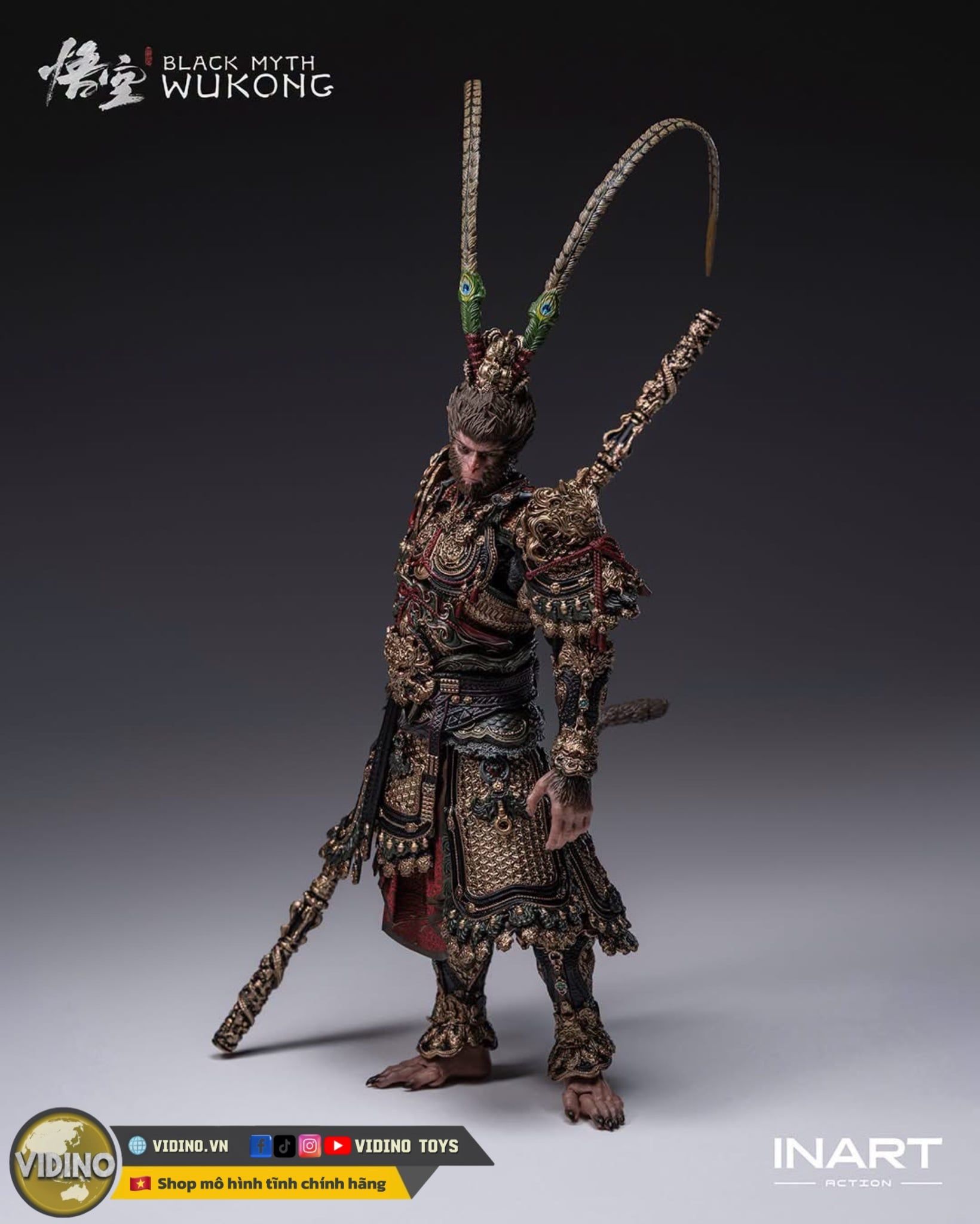  Mô hình Action Figure Wukong Great Sage Armor Set chính hãng Inart studio tỷ lệ 1/12 | .. 