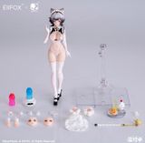  Mô hình action figure nữ hầu mèo  Litte Pudding EllFOX x BearPanda tỷ lệ 1/12 | .. 