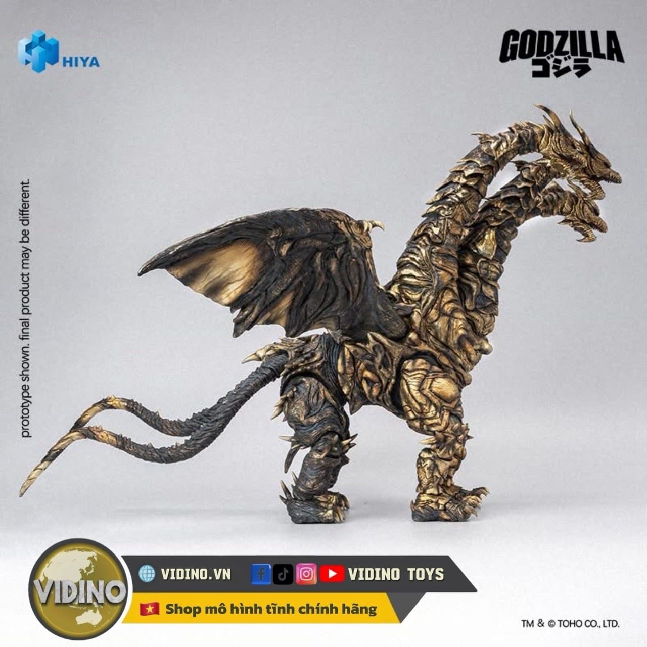  Mô hình Action figure keizer Ghidorah Hiya Toys studio  | 𝐕𝐈𝐃𝐈𝐍𝐎.𝐕𝐍. 
