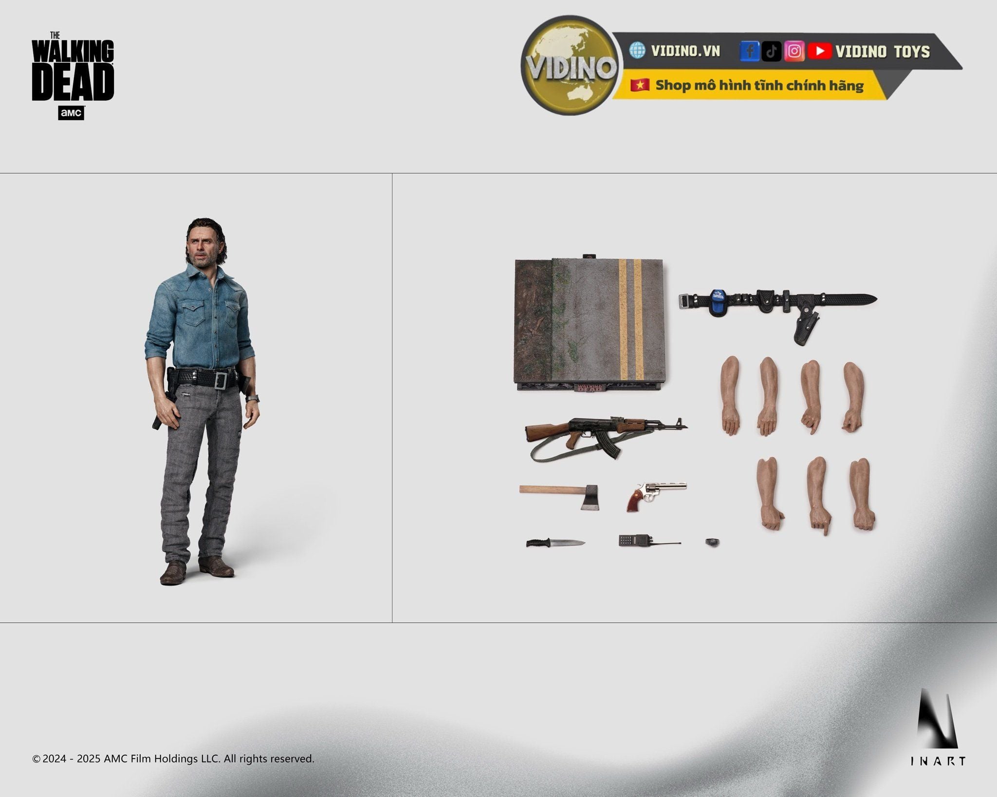  Mô hình The walking Dead Rick Grimes tỷ lệ 1/6 INART studio. 
