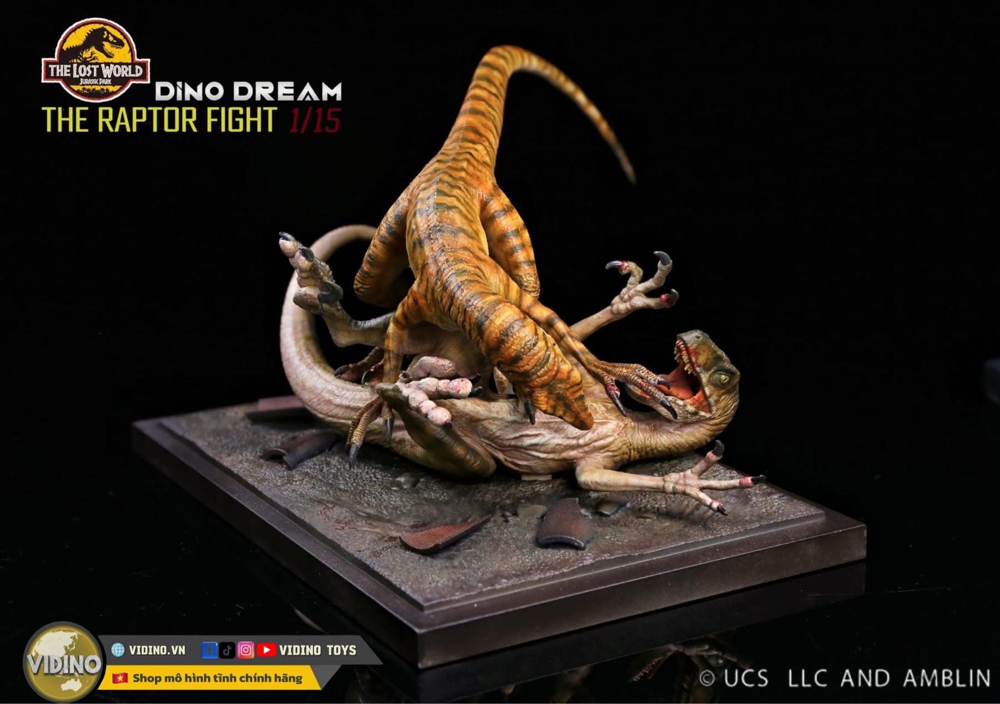  Mô hình Velociraptor Fight 1/15 Dino Dream studio 