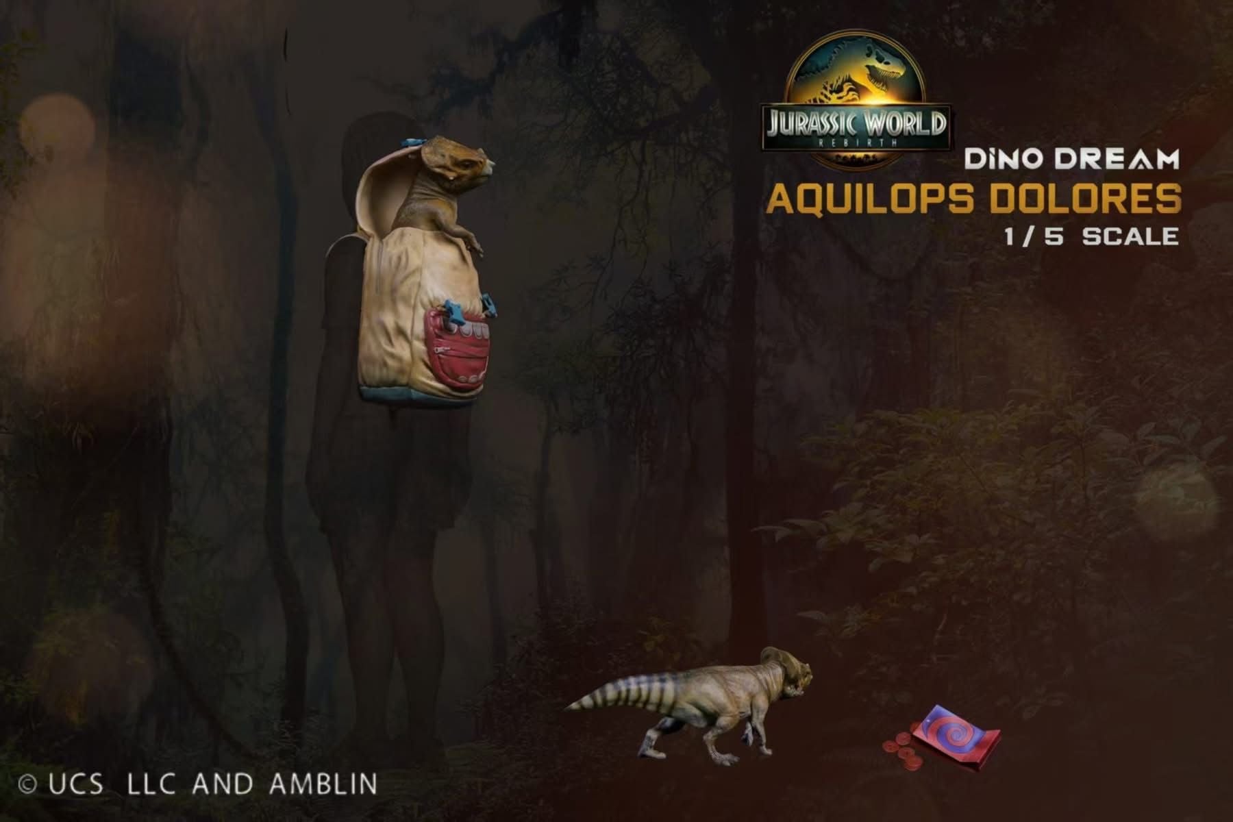  Mô hình loài Aquilops Dolores 1/5- Jurassic world Rebirth - Dino Dream studio. 