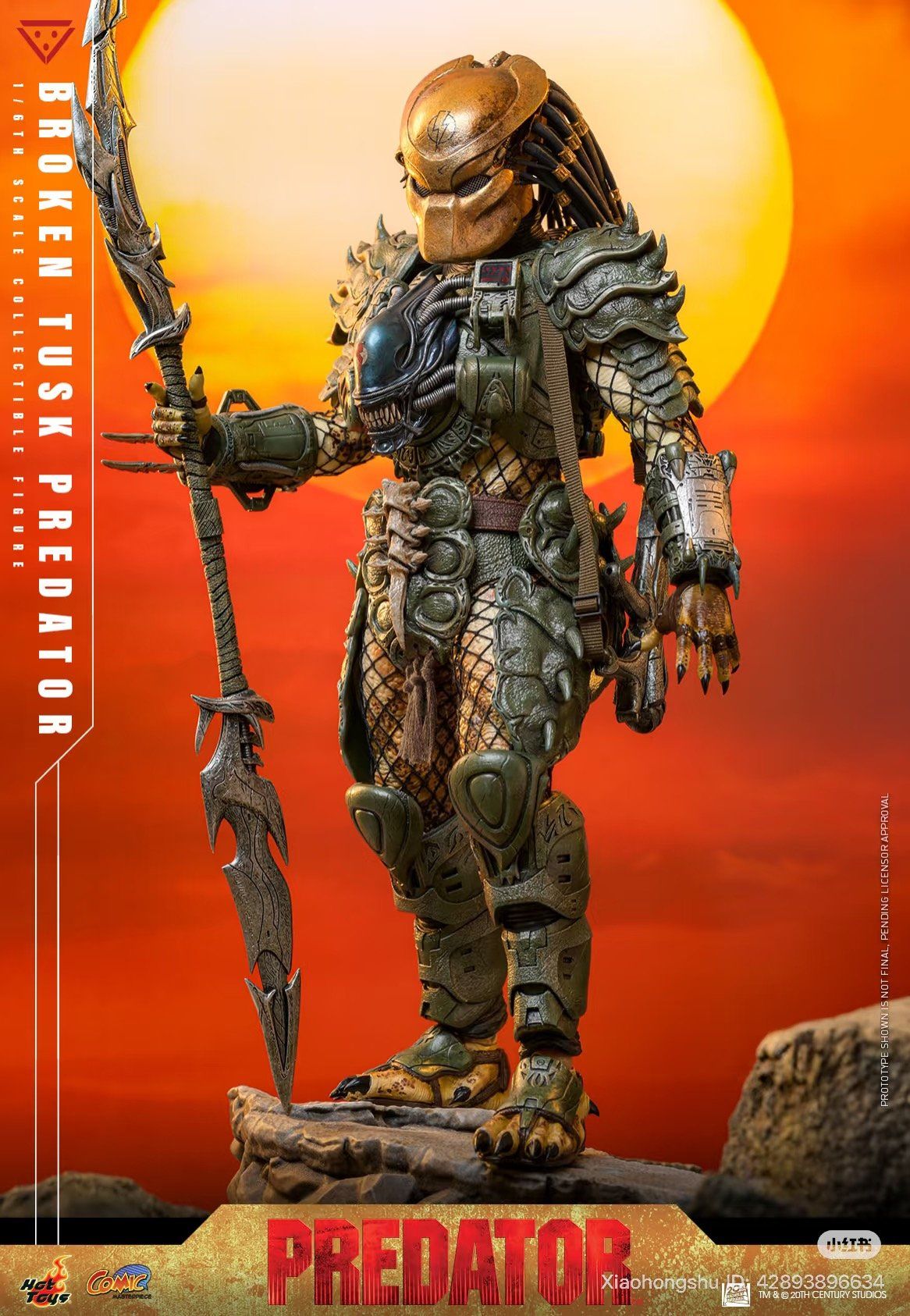  Mô hình Predator  Broken Tusk Hottoys 1/6. 