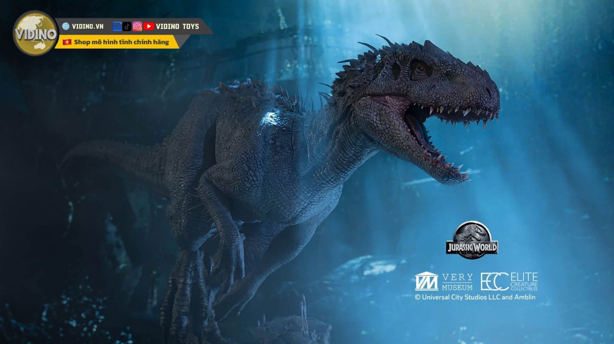  Mô hình khủng long lai tạo Indominus Rex Jurassic World tỷ lệ 1/12 ECC studio  | .. 