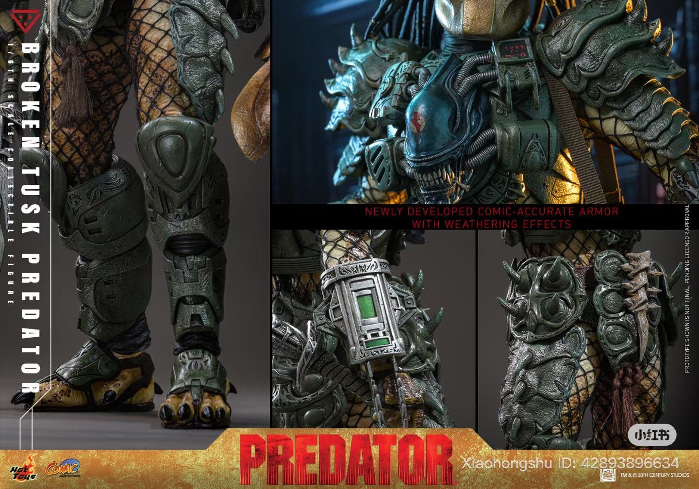  Mô hình Predator  Broken Tusk Hottoys 1/6. 