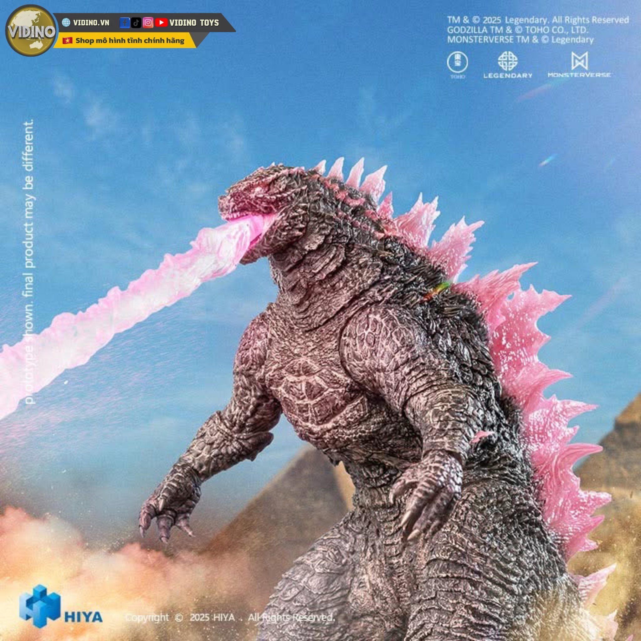  Mô hình Godzilla evolved EBG0439 new 2.0 GXK Hiya Toys  studio. 