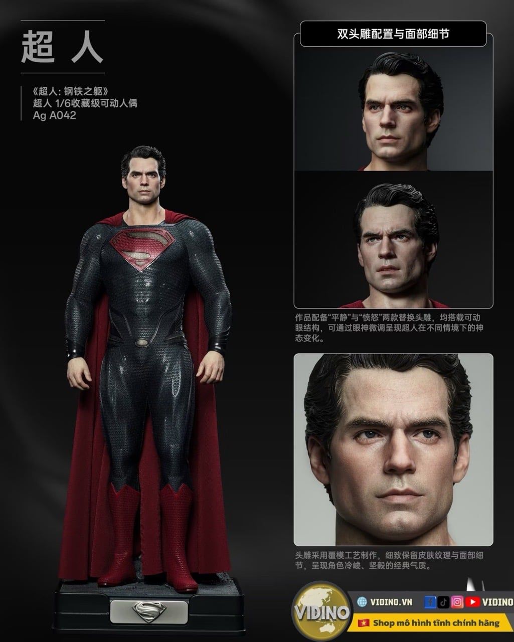  Mô hình Superman Man Of Steel Inart studio tỷ lệ 1/6  | .. 