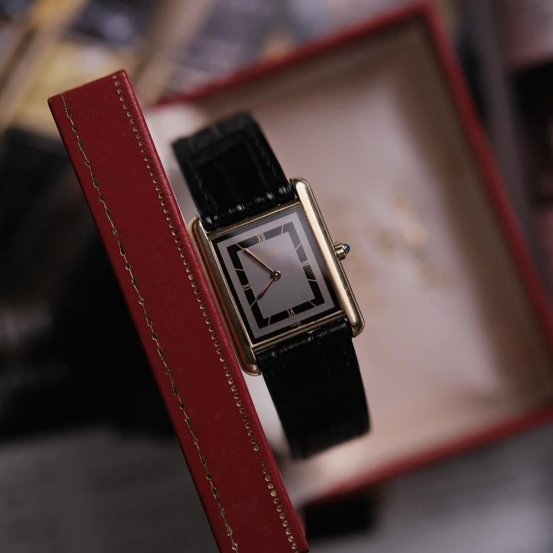  1980 Must de Cartier Tank “Grey Tuxedo” Sector Dial Ref.681006 