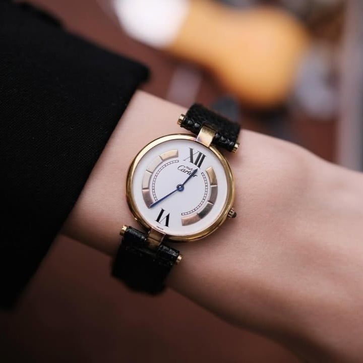  Vintage 1980 Must de Cartier Vendome Trinity Dial Ref.17 Quartz 