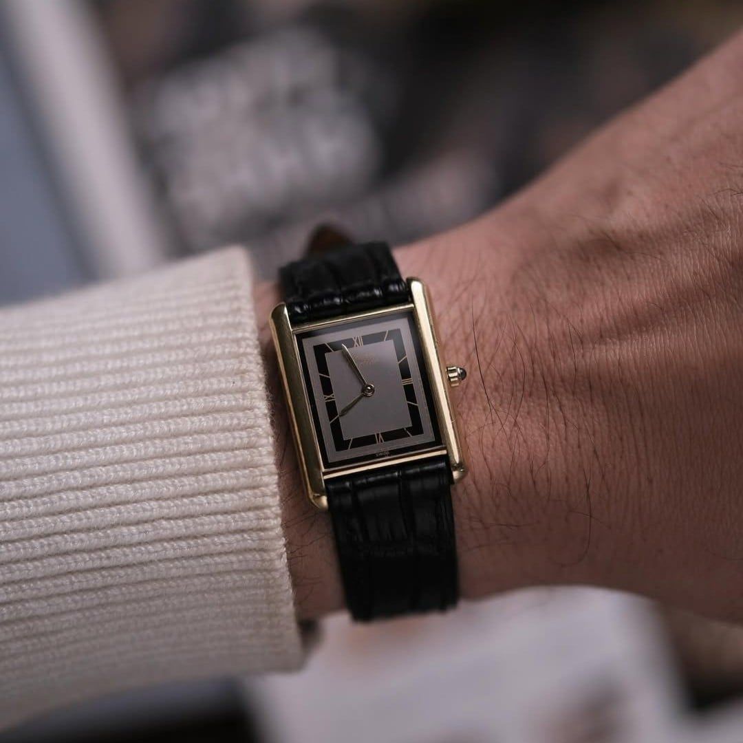  1980 Must de Cartier Tank “Grey Tuxedo” Sector Dial Ref.681006 