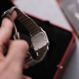  1990's Cartier Santos Galbée Steel Quartz Roman Dial Ref 987901 