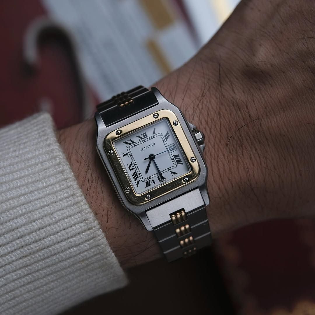  CARTIER SANTOS 18K GOLD REF 2961 