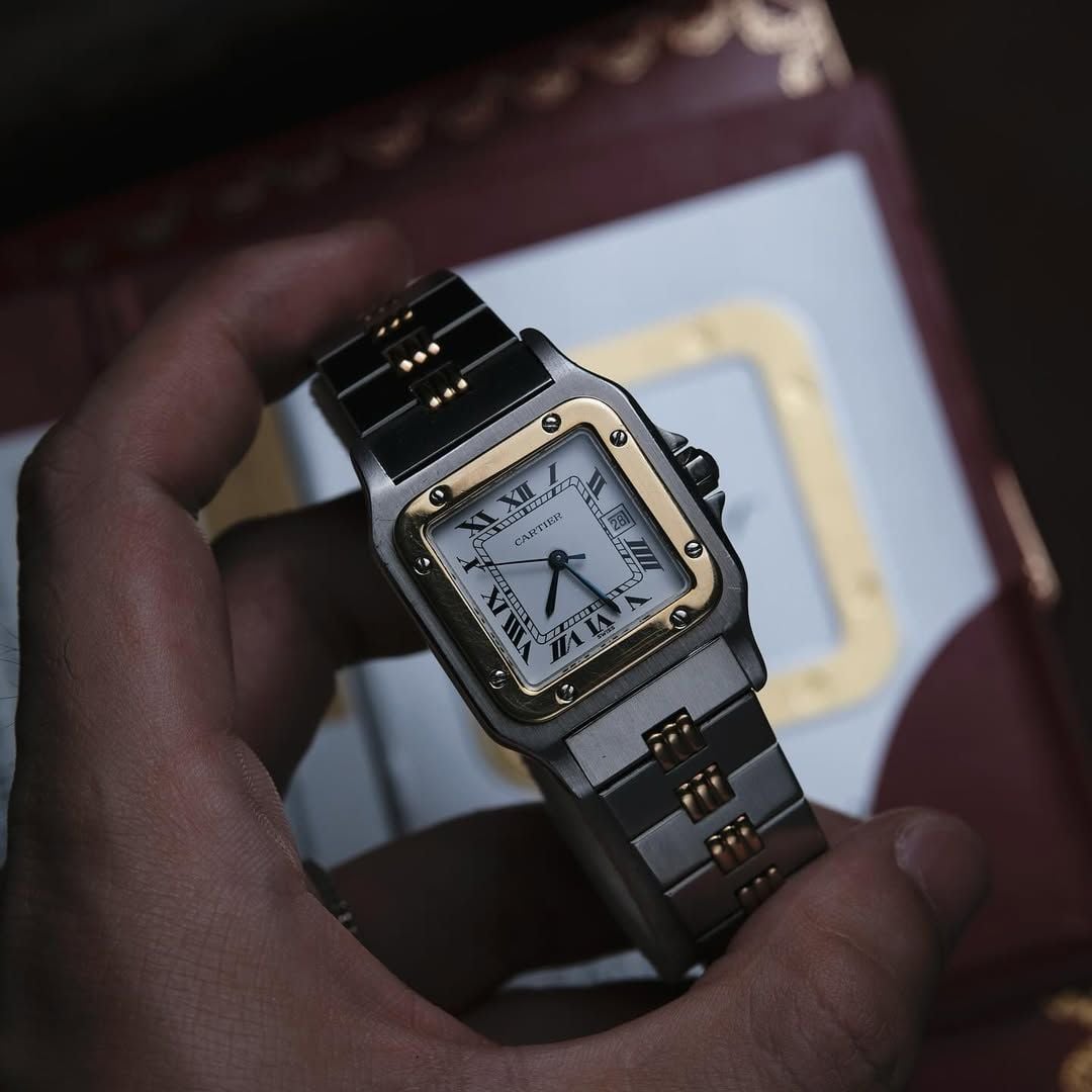  CARTIER SANTOS 18K GOLD REF 2961 