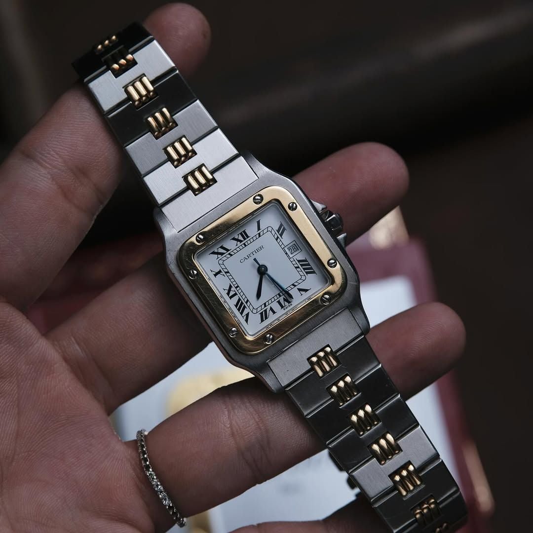  CARTIER SANTOS 18K GOLD REF 2961 