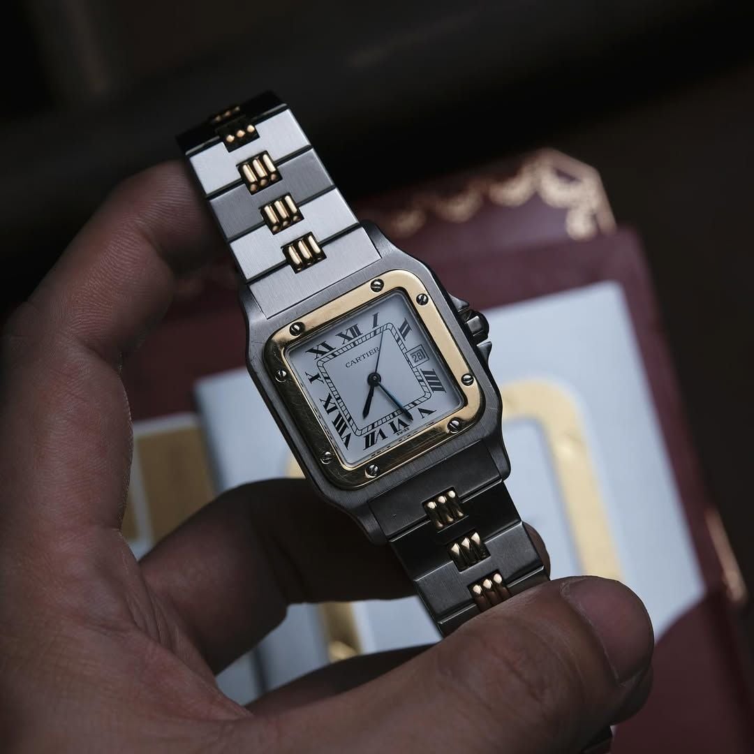  CARTIER SANTOS 18K GOLD REF 2961 