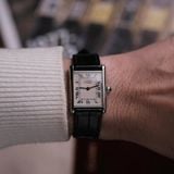  1990's MUST DE CARTIER TANK SILVER CASE BLUE ROMAN Ref 69006 Cal 81 Quartz 