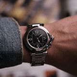  VINTAGE PASHA DE CARTIER C AUTOMATIC BLACK DIAL – REF. 2324 