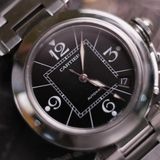  VINTAGE PASHA DE CARTIER C AUTOMATIC BLACK DIAL – REF. 2324 