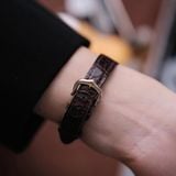  1980's Must de Cartier Vendome Ref.18 Tortoise Lacquer Brown Wood Grain Dial 