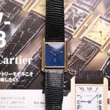  VINTAGE 1970’S MUST DE CARTIER TANK BLUE LACQUER DIAL – REF. 6 